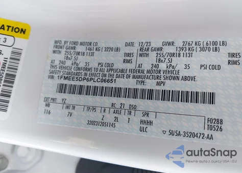 2023 Ford Bronco Outer Banks from USA, damaged, VIN 1FMEE5DP6PLC06651